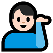 💁🏻‍♂️ Emoji Homem Com A Palma Virada Para Cima: Pele Clara na Microsoft Windows 10 Fall Creators Update.