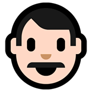 Emoji 👨🏻 Uomo: Carnagione Chiara su Microsoft Windows 10 Fall Creators Update.