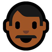 👨🏾 Emoji Mann: mitteldunkle Hautfarbe Microsoft Windows 10 Fall Creators Update.