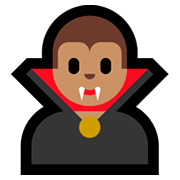 🧛🏽‍♂️ Emoji Homem Vampiro: Pele Morena na Microsoft Windows 10 Fall Creators Update.