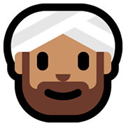 👳🏽‍♂️ Emoji Hombre Con Turbante: Tono De Piel Medio en Microsoft Windows 10 Fall Creators Update.