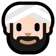 Emoji 👳🏻 Persona Con Turbante: Carnagione Chiara su Microsoft Windows 10 Fall Creators Update.