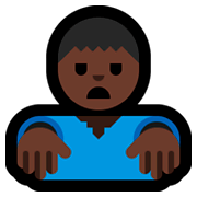 🧟🏿‍♂️ Emoji Zombi Hombre: Tono De Piel Oscuro en Microsoft Windows 10 Fall Creators Update.