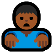🧟🏾‍♂️ Emoji Zombi Hombre: Tono De Piel Oscuro Medio en Microsoft Windows 10 Fall Creators Update.