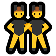 👯‍♂️ Emoji Hombres Con Orejas De Conejo en Microsoft Windows 10 Fall Creators Update.