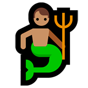 🧜🏽‍♂️ Emoji Sirena Hombre: Tono De Piel Medio en Microsoft Windows 10 Fall Creators Update.