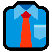 Emoji 👔 Cravatta su Microsoft Windows 10 Fall Creators Update.