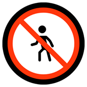 🚷 Emoji Fußgänger verboten Microsoft Windows 10 Fall Creators Update.