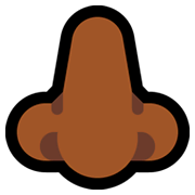 Emoji 👃🏾 Naso: Carnagione Abbastanza Scura su Microsoft Windows 10 Fall Creators Update.