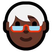 🧓🏿 Emoji älterer Erwachsener: dunkle Hautfarbe Microsoft Windows 10 Fall Creators Update.