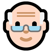 Emoji 👴🏻 Uomo Anziano: Carnagione Chiara su Microsoft Windows 10 Fall Creators Update.