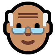 Emoji 👴🏽 Uomo Anziano: Carnagione Olivastra su Microsoft Windows 10 Fall Creators Update.