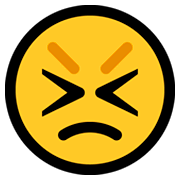 😣 Emoji Rosto Perseverante na Microsoft Windows 10 Fall Creators Update.