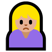 🙍🏼 Emoji missmutige Person: mittelhelle Hautfarbe Microsoft Windows 10 Fall Creators Update.