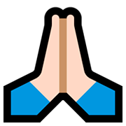 🙏🏻 Emoji Manos En Oración: Tono De Piel Claro en Microsoft Windows 10 Fall Creators Update.