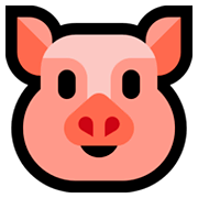 🐷 Emoji Schweinegesicht Microsoft Windows 10 Fall Creators Update.