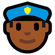 Émoji 👮🏾 Officier De Police : Peau Mate sur Microsoft Windows 10 Fall Creators Update.