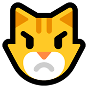 Emoji 😾 Gatto Imbronciato su Microsoft Windows 10 Fall Creators Update.