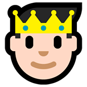 🤴🏻 Emoji Príncipe: Tono De Piel Claro en Microsoft Windows 10 Fall Creators Update.