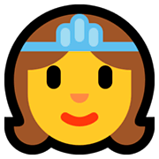 Émoji 👸 Princesse sur Microsoft Windows 10 Fall Creators Update.