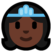 👸🏿 Emoji Princesa: Tono De Piel Oscuro en Microsoft Windows 10 Fall Creators Update.