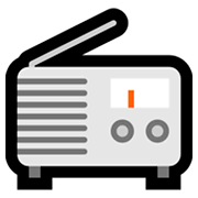 Emoji 📻 Radio su Microsoft Windows 10 Fall Creators Update.