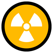 Emoji ☢️ Simbolo Della Radioattività su Microsoft Windows 10 Fall Creators Update.