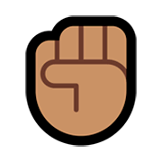 Emoji ✊🏽 Pugno: Carnagione Olivastra su Microsoft Windows 10 Fall Creators Update.