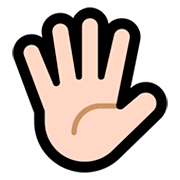 🖐🏻 Emoji Hand mit gespreizten Fingern: helle Hautfarbe Microsoft Windows 10 Fall Creators Update.
