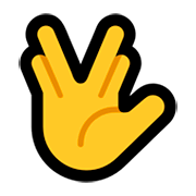 Emoji 🖖 Saluto Vulcaniano su Microsoft Windows 10 Fall Creators Update.