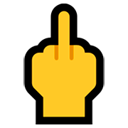 Emoji 🖕 Dito Medio su Microsoft Windows 10 Fall Creators Update.