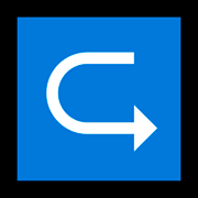 Émoji ↪️ Flèche Courbe Droite sur Microsoft Windows 10 Fall Creators Update.