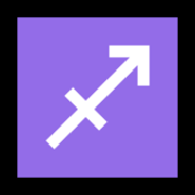 Emoji ♐ Segno Zodiacale Del Saggitario su Microsoft Windows 10 Fall Creators Update.