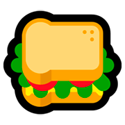 Emoji 🥪 Sandwich su Microsoft Windows 10 Fall Creators Update.