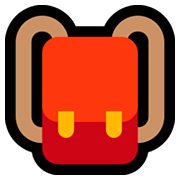 Emoji 🎒 Zaino su Microsoft Windows 10 Fall Creators Update.