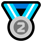 🥈 Emoji Medalla De Plata en Microsoft Windows 10 Fall Creators Update.