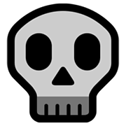 Émoji 💀 Crâne sur Microsoft Windows 10 Fall Creators Update.