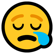 Emoji 😪 Faccina Assonnata su Microsoft Windows 10 Fall Creators Update.