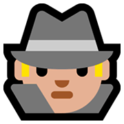 Emoji 🕵🏼 Detective: Carnagione Abbastanza Chiara su Microsoft Windows 10 Fall Creators Update.