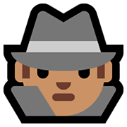 Emoji 🕵🏽 Detective: Carnagione Olivastra su Microsoft Windows 10 Fall Creators Update.