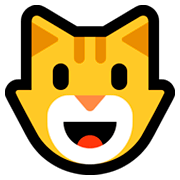 Emoji 😺 Gatto Che Sorride su Microsoft Windows 10 Fall Creators Update.