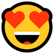 😍 Emoji lächelndes Gesicht mit herzförmigen Augen Microsoft Windows 10 Fall Creators Update.