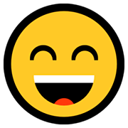 😄 Emoji Cara Sonriendo Con Ojos Sonrientes en Microsoft Windows 10 Fall Creators Update.