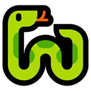 Emoji 🐍 Serpente su Microsoft Windows 10 Fall Creators Update.