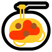 Emoji 🍝 Spaghetti su Microsoft Windows 10 Fall Creators Update.