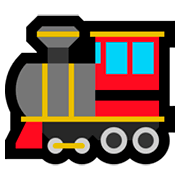 Émoji 🚂 Locomotive sur Microsoft Windows 10 Fall Creators Update.