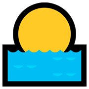 🌅 Emoji Sonnenaufgang über dem Meer Microsoft Windows 10 Fall Creators Update.