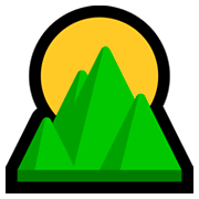 🌄 Emoji Amanecer Sobre Montañas en Microsoft Windows 10 Fall Creators Update.