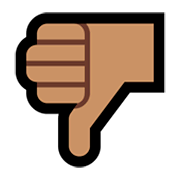 👎🏽 Emoji Pulgar Hacia Abajo: Tono De Piel Medio en Microsoft Windows 10 Fall Creators Update.