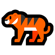 Emoji 🐅 Tigre su Microsoft Windows 10 Fall Creators Update.